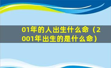 01年的人出生什么命（2001年出生的是什么命）