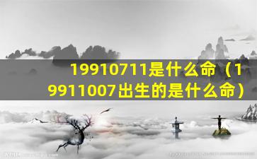 19910711是什么命（19911007出生的是什么命）