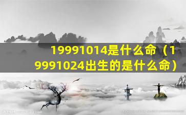 19991014是什么命（19991024出生的是什么命）