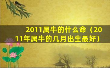 2011属牛的什么命（2011年属牛的几月出生最好）