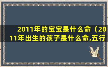 2011年的宝宝是什么命（2011年出生的孩子是什么命,五行缺什么）