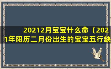 20212月宝宝什么命（2021年阳历二月份出生的宝宝五行缺什么）