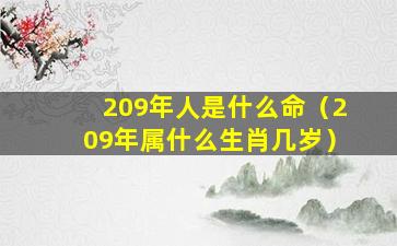 209年人是什么命（209年属什么生肖几岁）