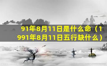 91年8月11日是什么命（1991年8月11日五行缺什么）