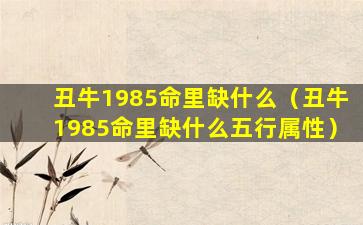 丑牛1985命里缺什么（丑牛1985命里缺什么五行属性）