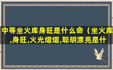 中等坐火库身旺是什么命（坐火库,身旺,火光熠熠,聪明漂亮是什么意思）