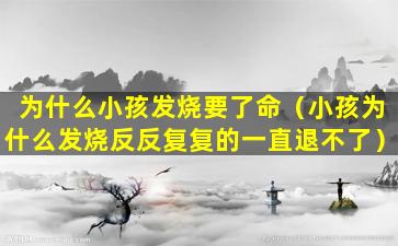 为什么小孩发烧要了命（小孩为什么发烧反反复复的一直退不了）