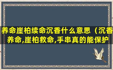 养命崖柏续命沉香什么意思（沉香养命,崖柏救命,手串真的能保护人吗）