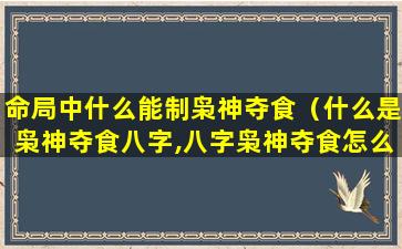 命局中什么能制枭神夺食（什么是枭神夺食八字,八字枭神夺食怎么化解）