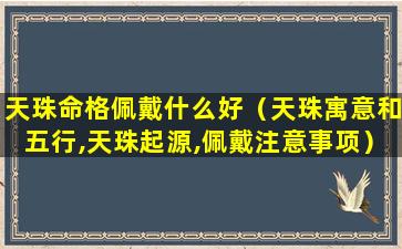 天珠命格佩戴什么好（天珠寓意和五行,天珠起源,佩戴注意事项）