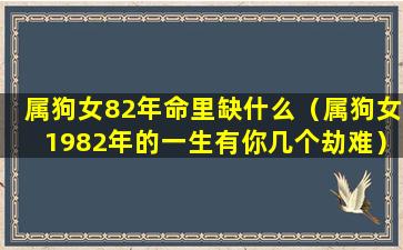 属狗女82年命里缺什么（属狗女1982年的一生有你几个劫难）