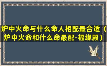 炉中火命与什么命人相配最合适（炉中火命和什么命最配-福缘殿）