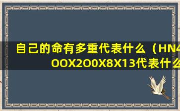 自己的命有多重代表什么（HN4OOX2O0X8X13代表什么有多重）