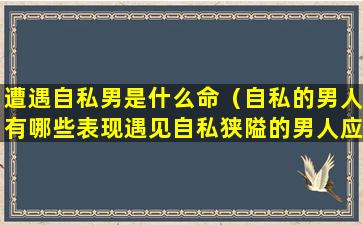 遭遇自私男是什么命（自私的男人有哪些表现遇见自私狭隘的男人应该怎么办）