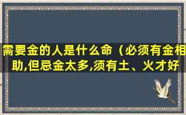 需要金的人是什么命（必须有金相助,但忌金太多,须有土、火才好,但忌水多）