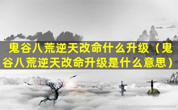 鬼谷八荒逆天改命什么升级（鬼谷八荒逆天改命升级是什么意思）